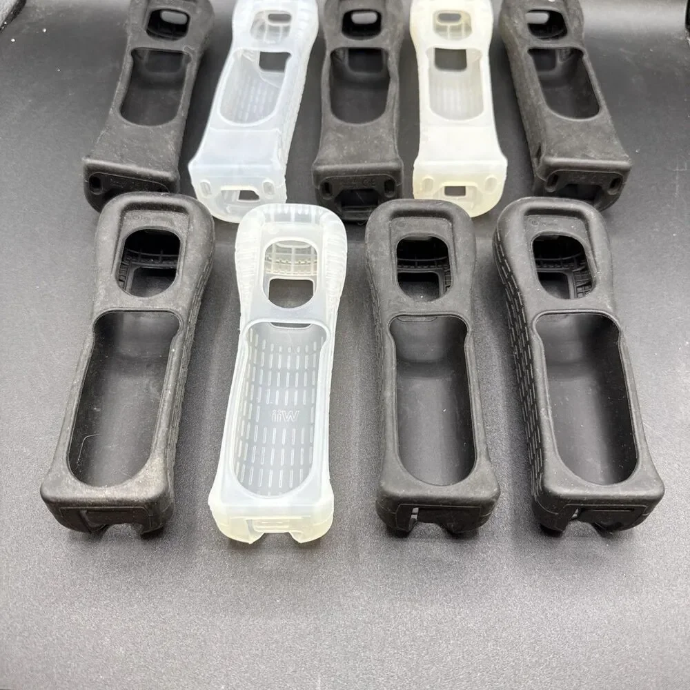 Lot of 9 Nintendo Wii Remote Silicone Gel Cover Grip Sleeve See Pictures
